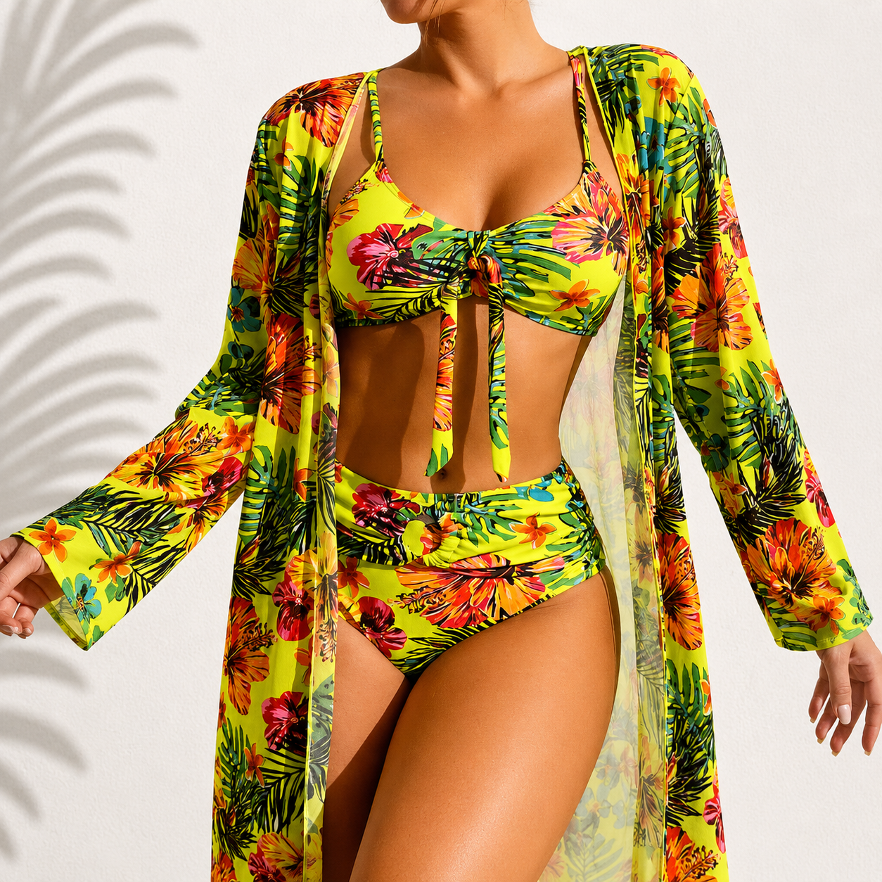VALERIA - DELACROIX | Bikini de tres piezas , elegante y tropical