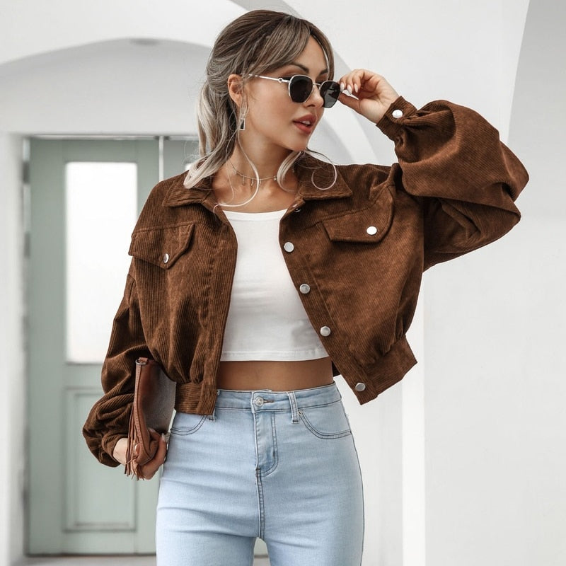 Andrea - Chaqueta corta de pana